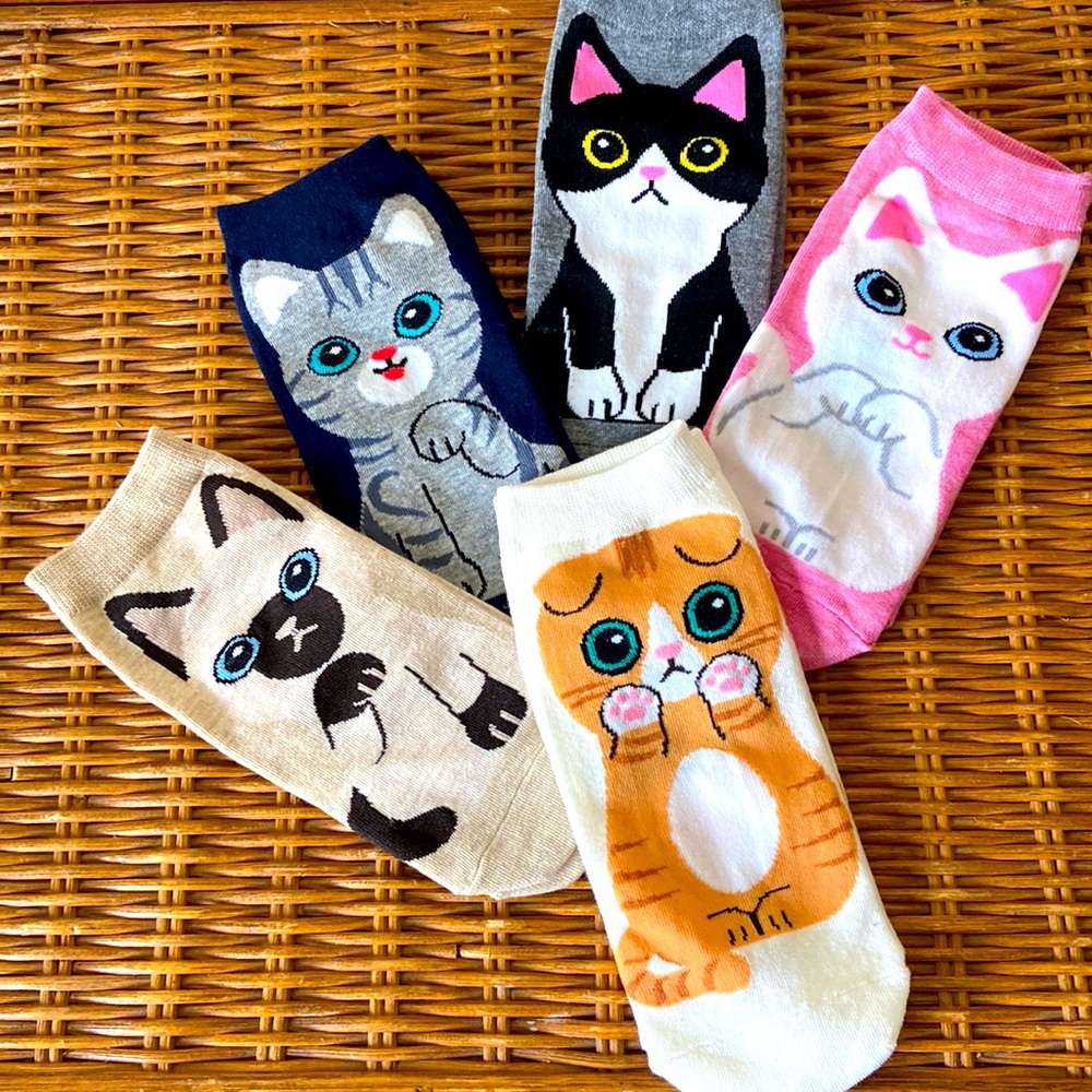 NEW 5 Pairs CATs Ankle Socks Size 5-10 5 PACK!!!!